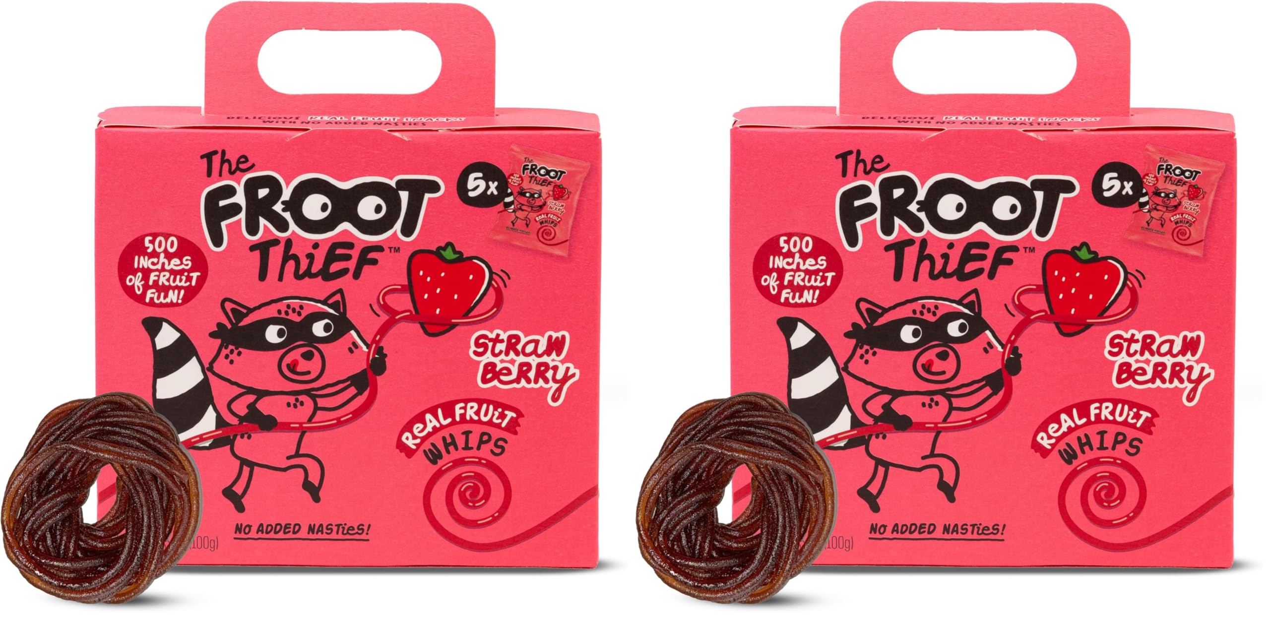 Real Fruit Snack Whips, Strawberry, Nut Free, Perfect for School Lunches and Snacks, Individual Bags Kids Snacks, 10 Pack