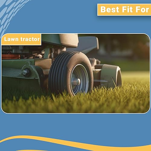 Miniatura 5 de Dos neumáticos de cortacésped de 16 x 6.50-8 de 4 capas 16 650 8 tubos de 16-6.50-8 W, equipados con tubos para una instalación cómoda y sin