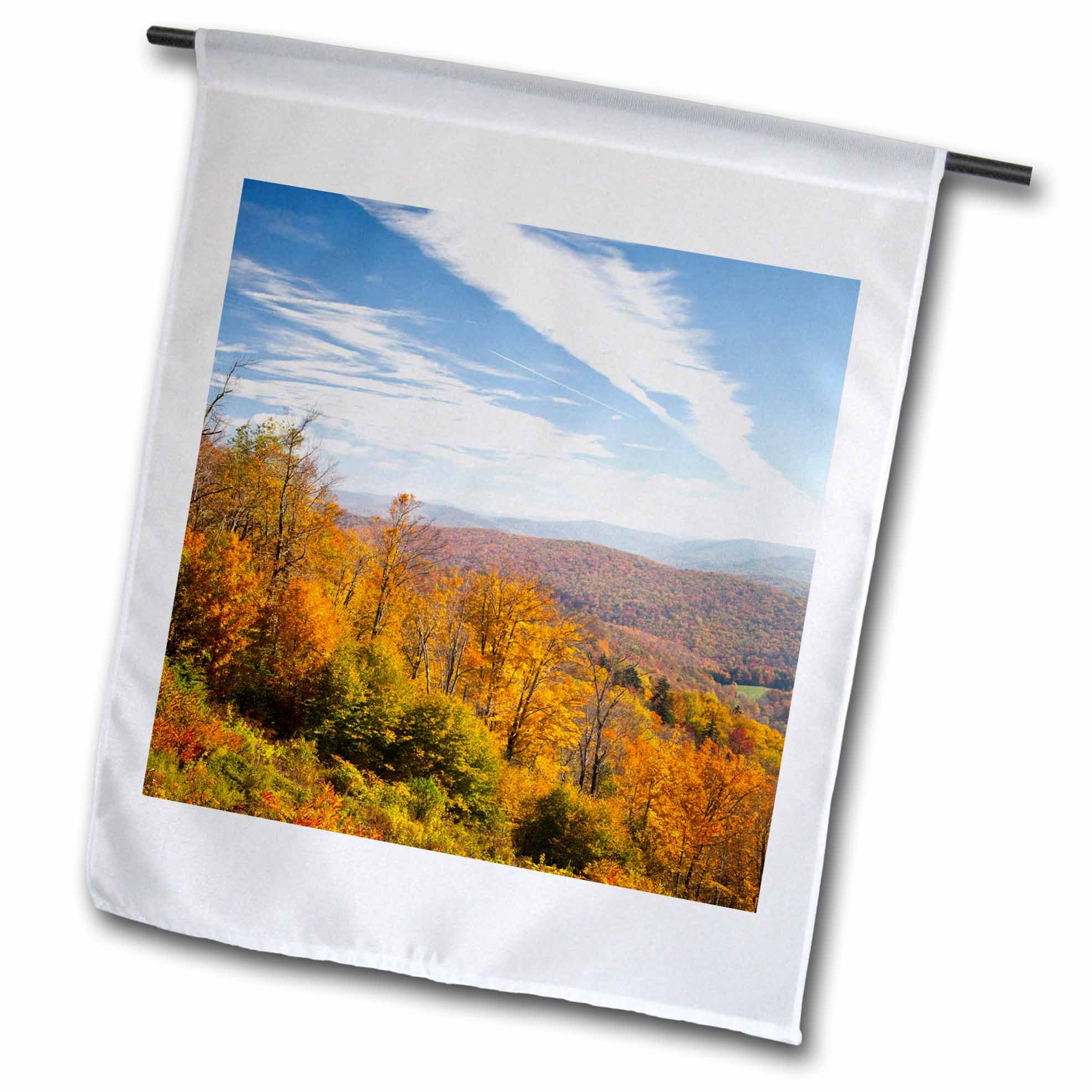 3dRose fl_97089_1 West Virginia, Cheat Bridge Monongahela NF Autumn-US49 WBI0053-Walter Bibikow Garden Flag, 12 by 18-Inch