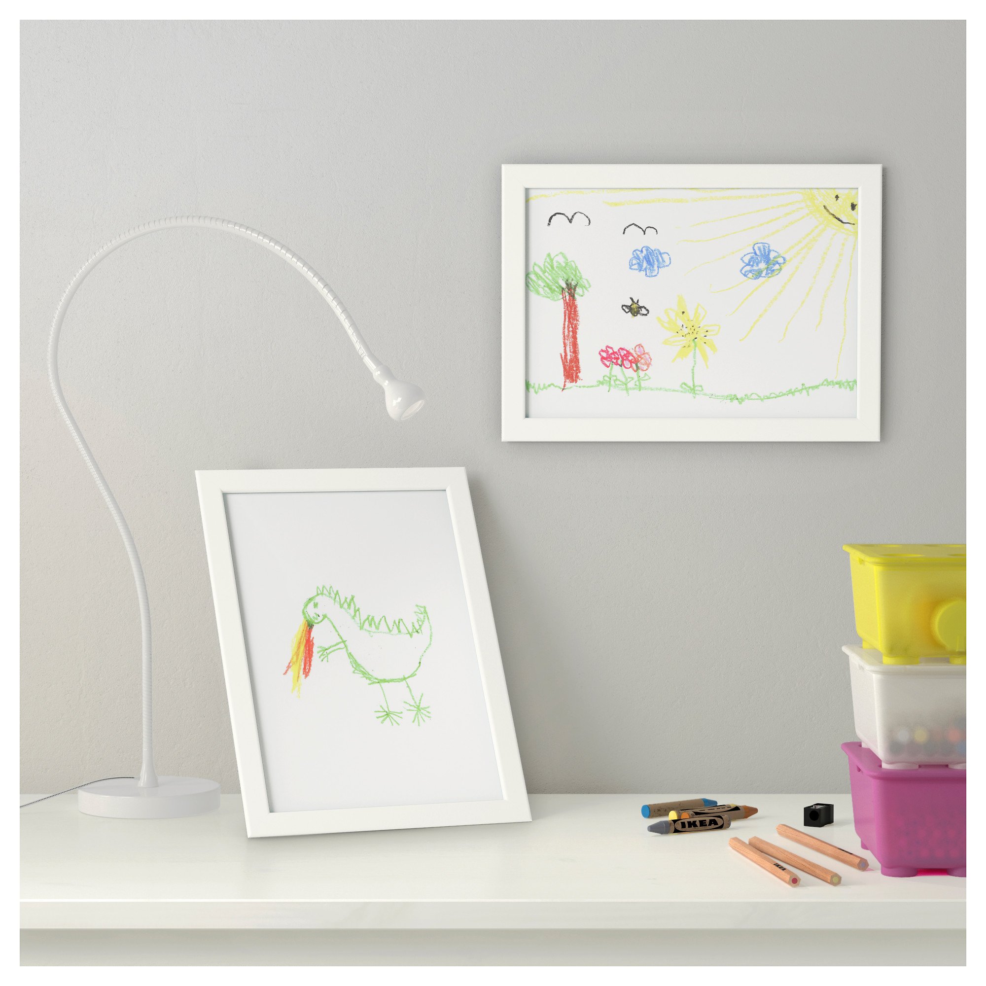 Amazon.co.jp: IKEA FISKBO 90300457 フレーム ホワイト 33x24 cm