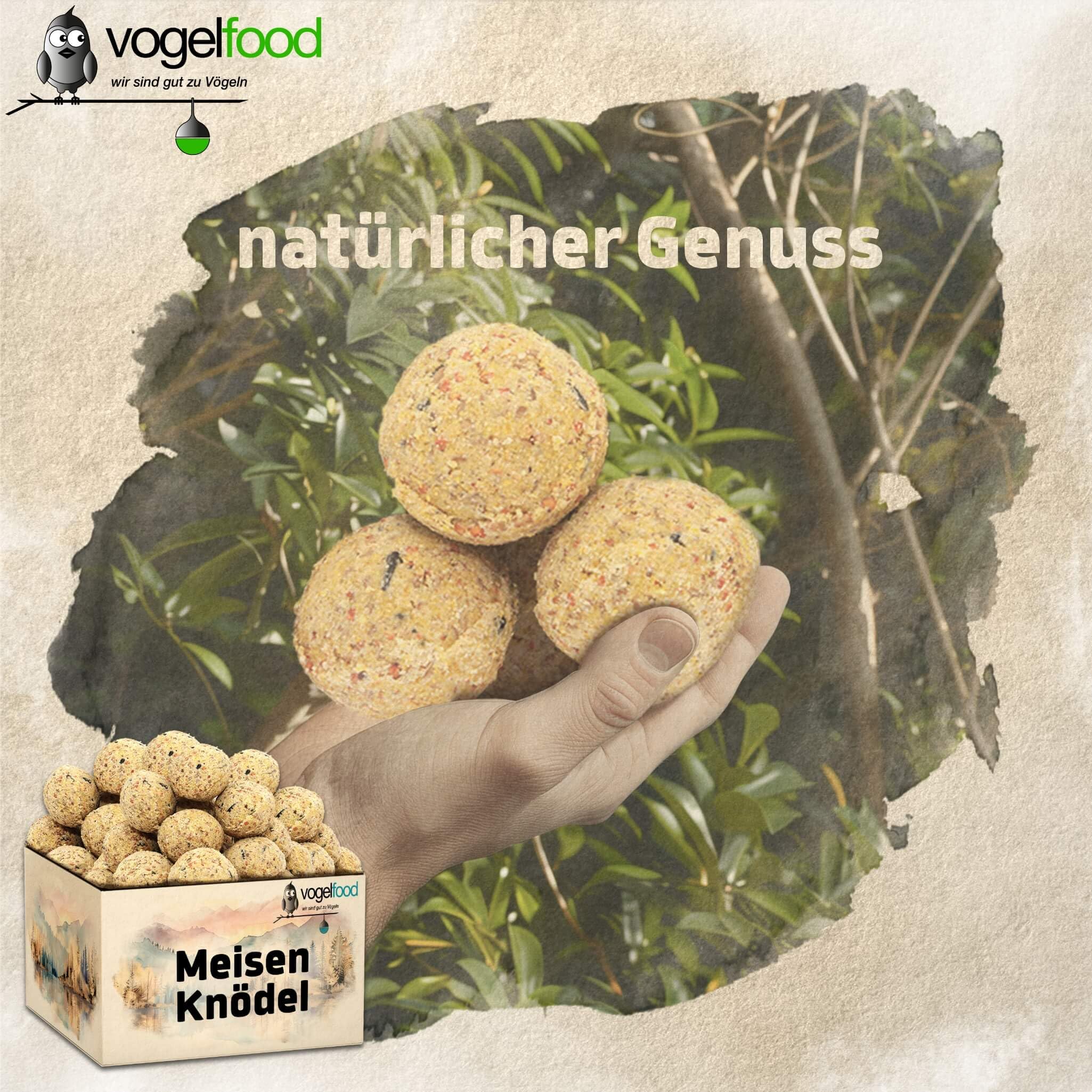 200 Stück ohne Netz Meisenknödel Marke "Vogelfood" Vogelfutter Wildvogelfutter Ganzjahresfutter Fettfutter