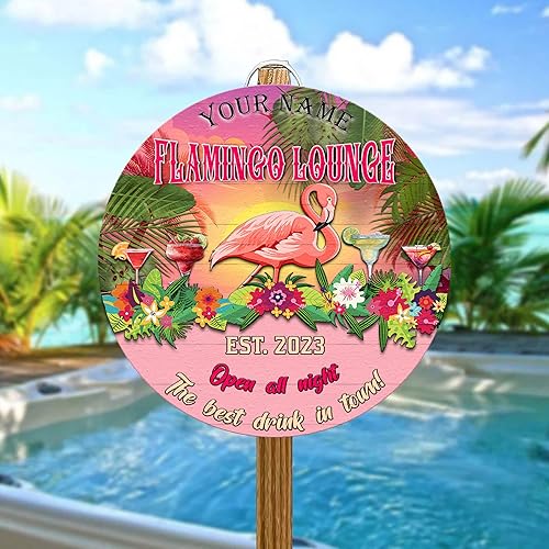 Miniatura 2 de Letreros de flamenco personalizados impresos en toda la superficie, 8 x 8 pulgadas, 12 x 12 pulgadas, 18 x 18 pulgadas, letrero de flamenco, letrero