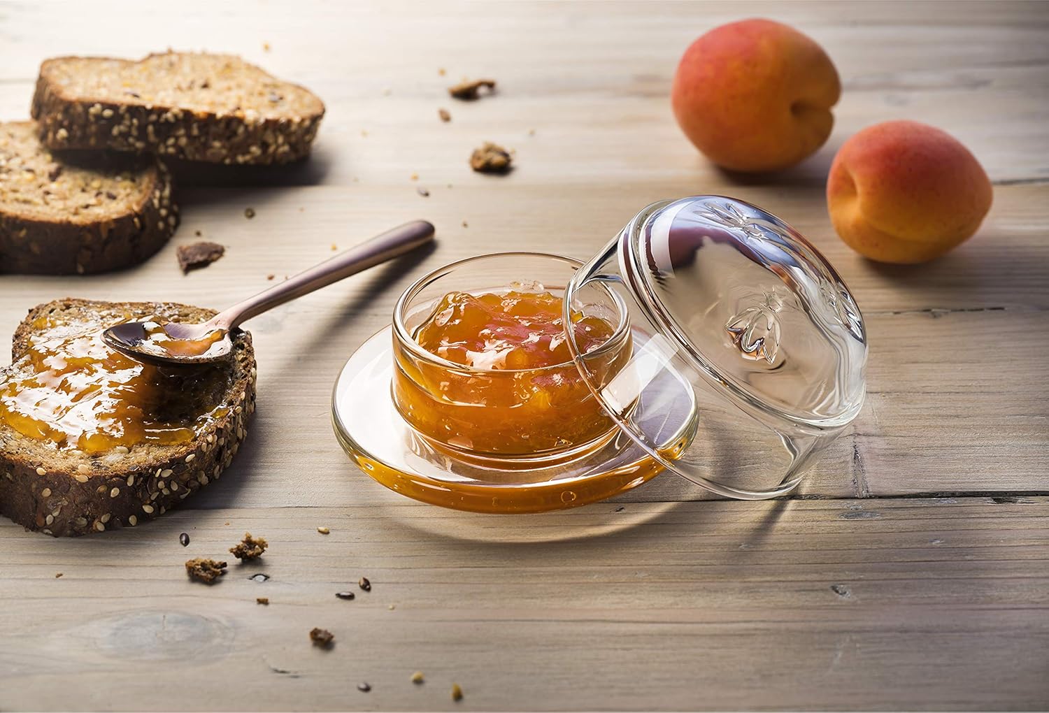 Gеt Chеар Prісе Butter Dish, Round, Clear Glass With Bee Design on Cover - By La Rochere - France Tор Rаtеd Butter Dish, Round, Clear Glass With Bee Design on Cover - By La Rochere - France