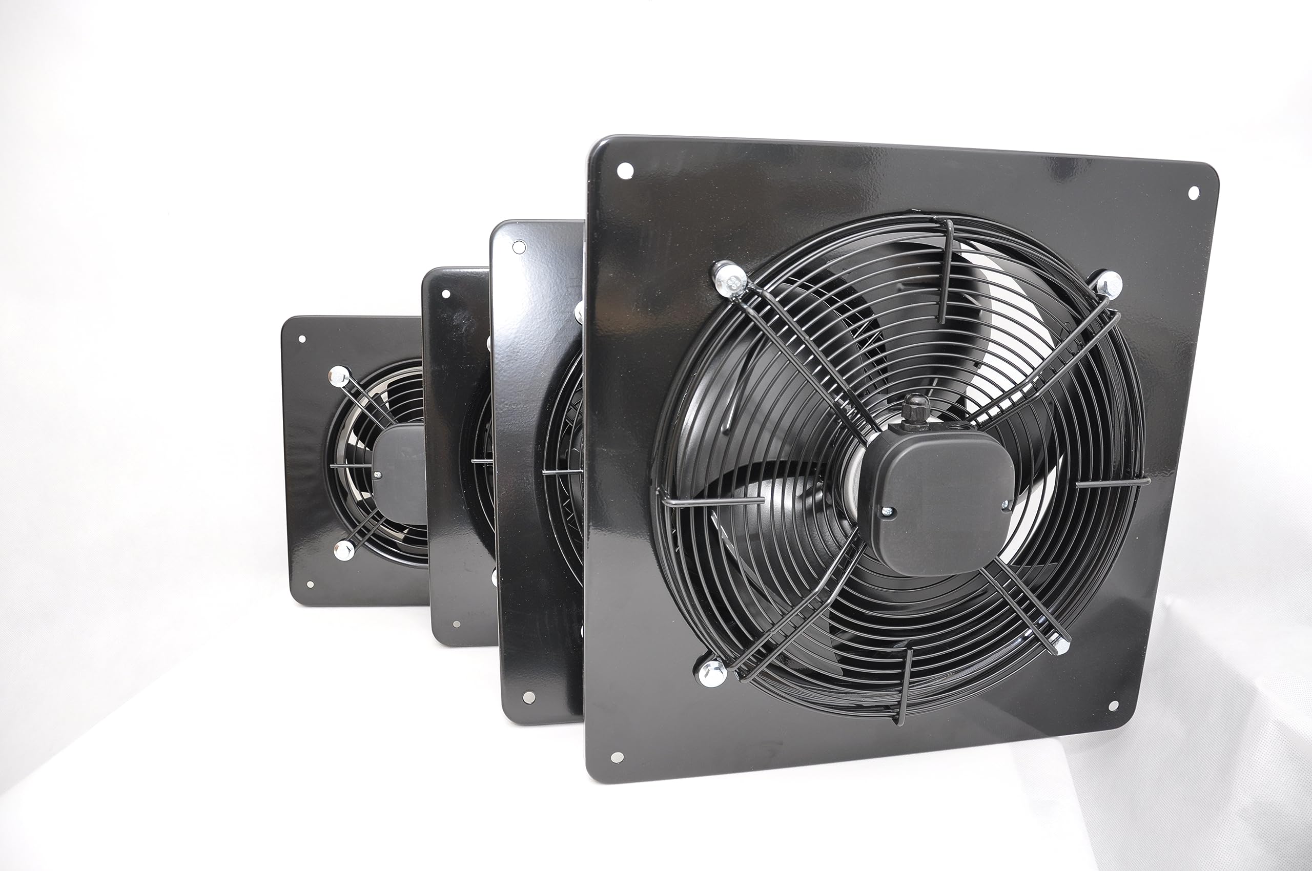 SYSTERM Wandventilator Axialventilator Lüfter mit Kugellagern, Stahl Industrieventilator für Dauerbetrieb, Größen 200, 250, 300, 350, 400, 450 mm. (aRok 200mm, 780 m3/h)