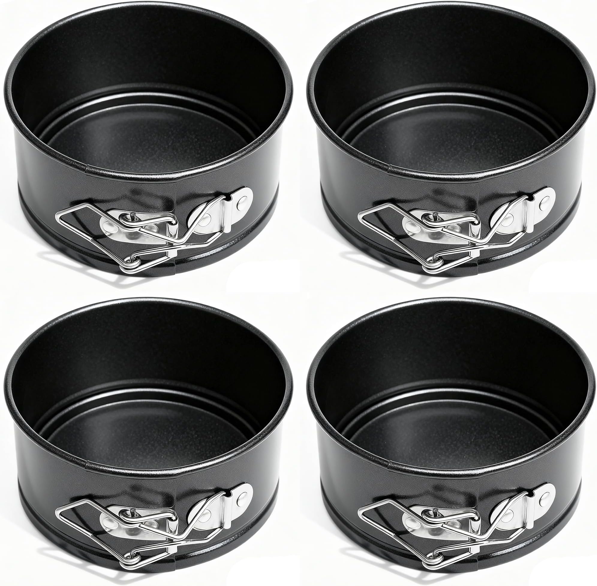 4-Inch Mini Springform Pan Set - 4 Piece Small Nonstick Cheesecake Pan for Mini Cheesecakes, Pizzas and Quiches