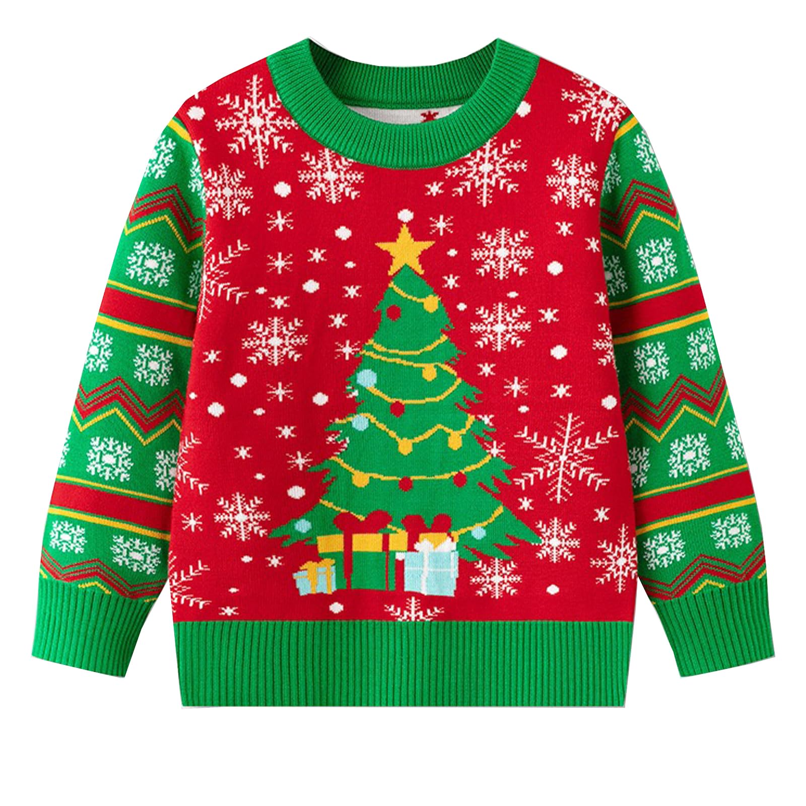 Ugly Christmas Sweater for Girls Funny Xmas Knit Pullover Shirts Kids Child Holiday Jumper Tops Outfit 2-14 Years