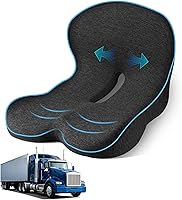 Welcometoleqsdijk L-Shaped Memory Foam Truck Seat Cushion: Ergonomic Lumbar Support & Tailbone Pain Relief for Long Haul Drivers