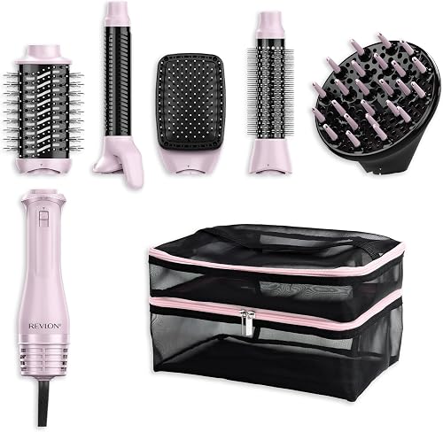 REVLON One‑Step™ 5‑in‑1 Multi Air Styler Pink Titanium Ed…