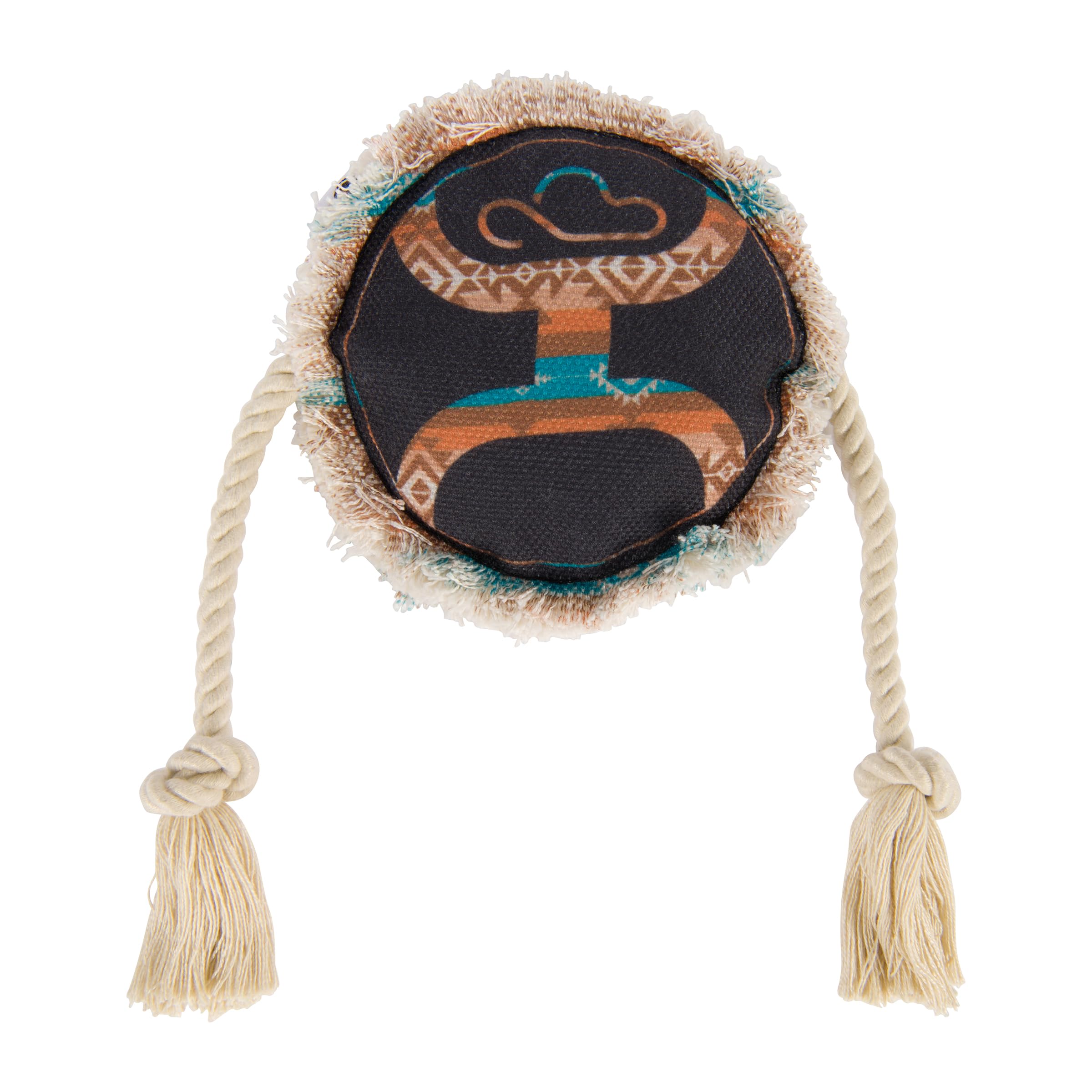 HOOEY Canvas Fetch and Retrieve Dog Toys, Roundup Rope Toy (Aztec Dirty)