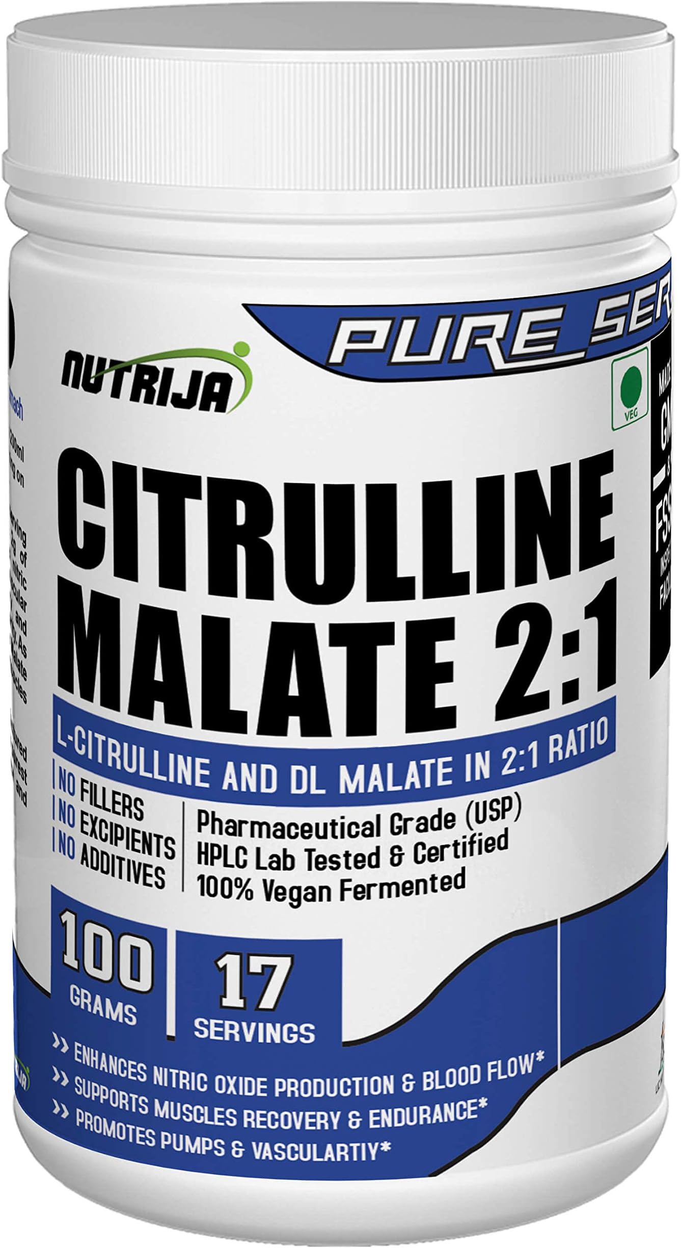 Nutrija-CITRULLINE MALATE- 100 Grams