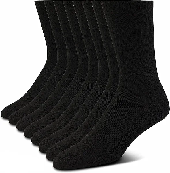 True Religion Mens 8 Pairs Crew Socks for Men Premium Athletic Men's Socks, Shoe Size 8-12