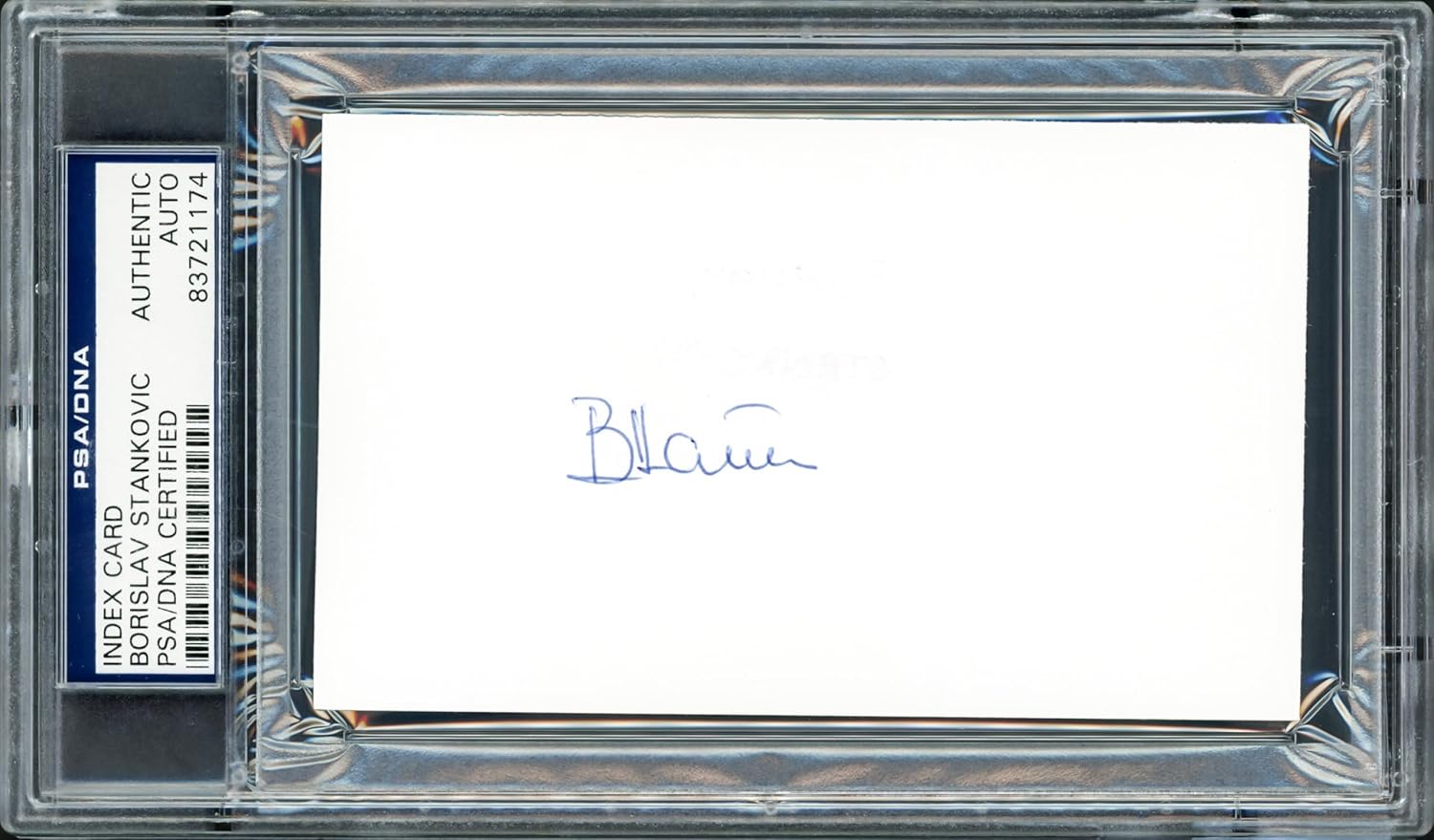 Borislav "B.o.r.a" Stankovic Autographed 3x5 Index Basketball Card PSA/DNA Stock #211339