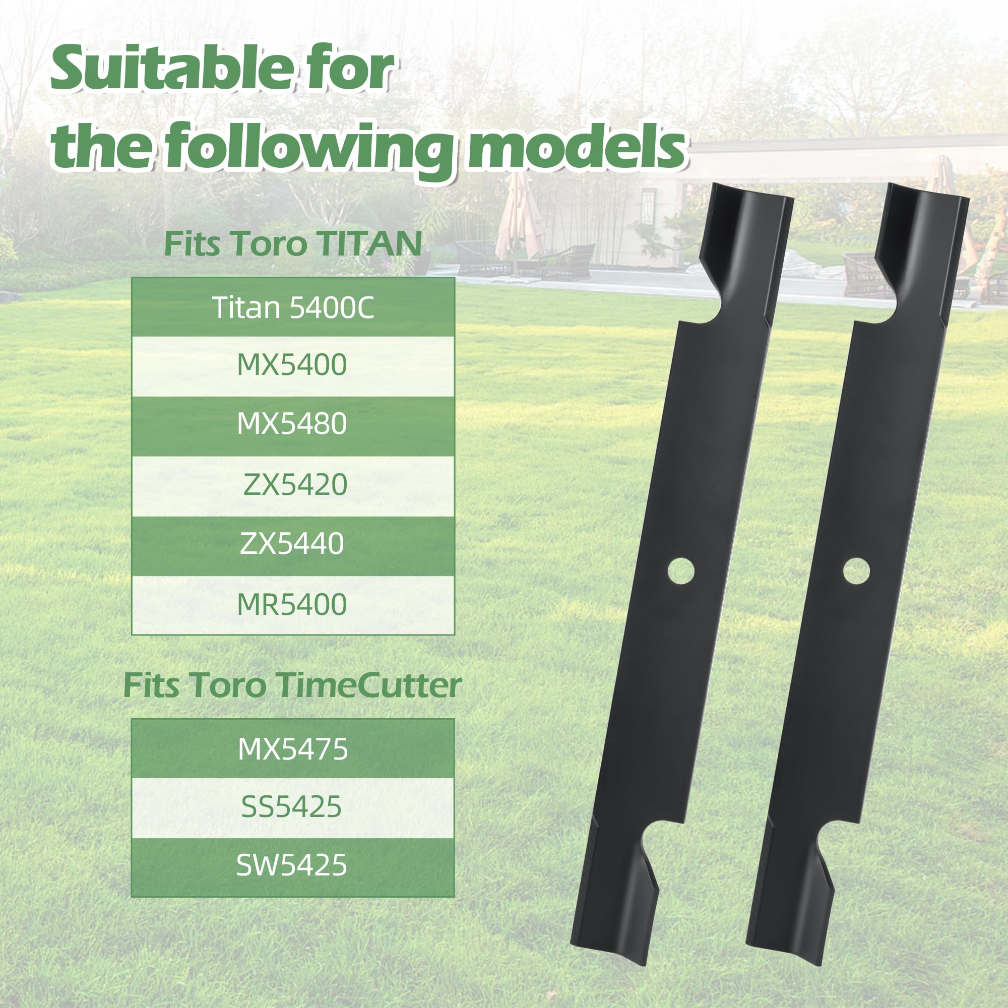 115-2454-03 115-4999 Mulching Blades – 3-Pack For Toro 54