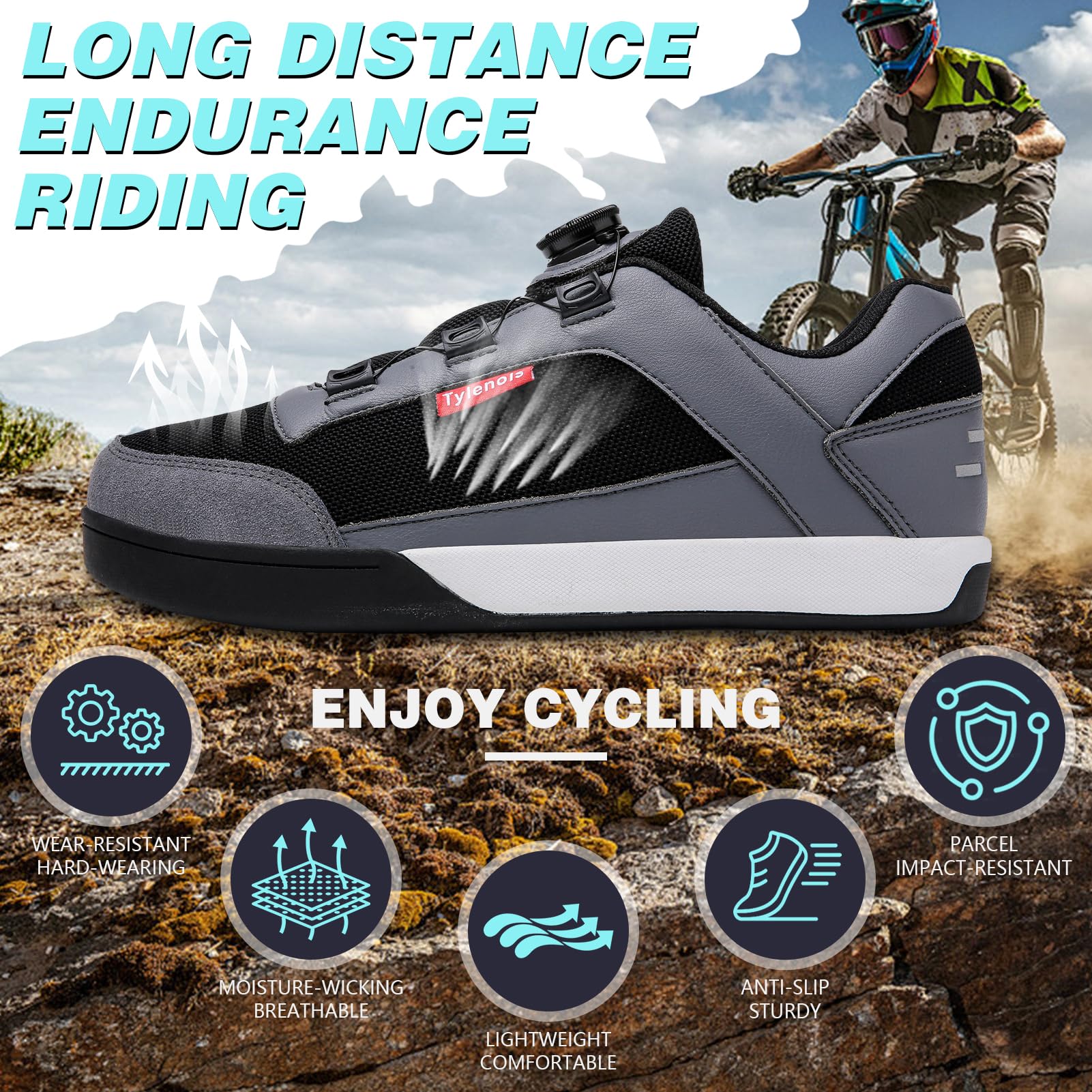 Zapatos Ciclismo Profesionales MTB, Unisex Zapato Bicicleta De Montaña Four Seasons Compatible con Todos los Pedales SPD, Hombres Mujeres Zapatillas Bicicleta al Aire Libre