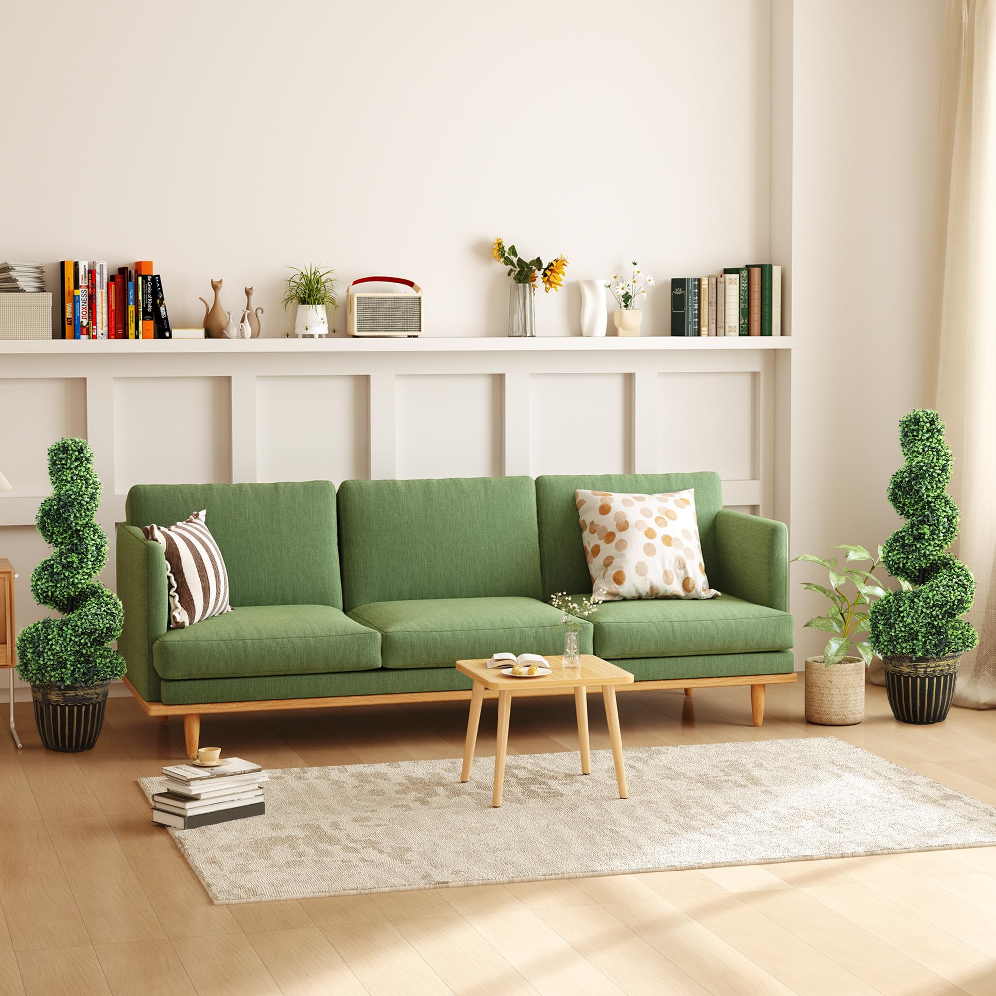 HOMCOM set van 2 cipres-kunstplanten, 362 kunststofbladeren, pot, UV- bestendig, groen | Netherlands
