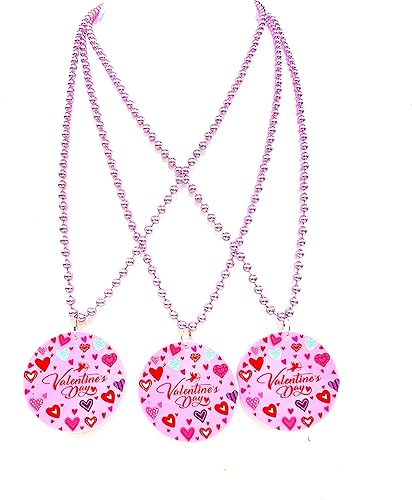 Miniatura 3 de YSPPF 12 piezas de cuentas en forma de corazón para el día de San Valentín, collares de boda amor dulce collar de despedida de soltera collares