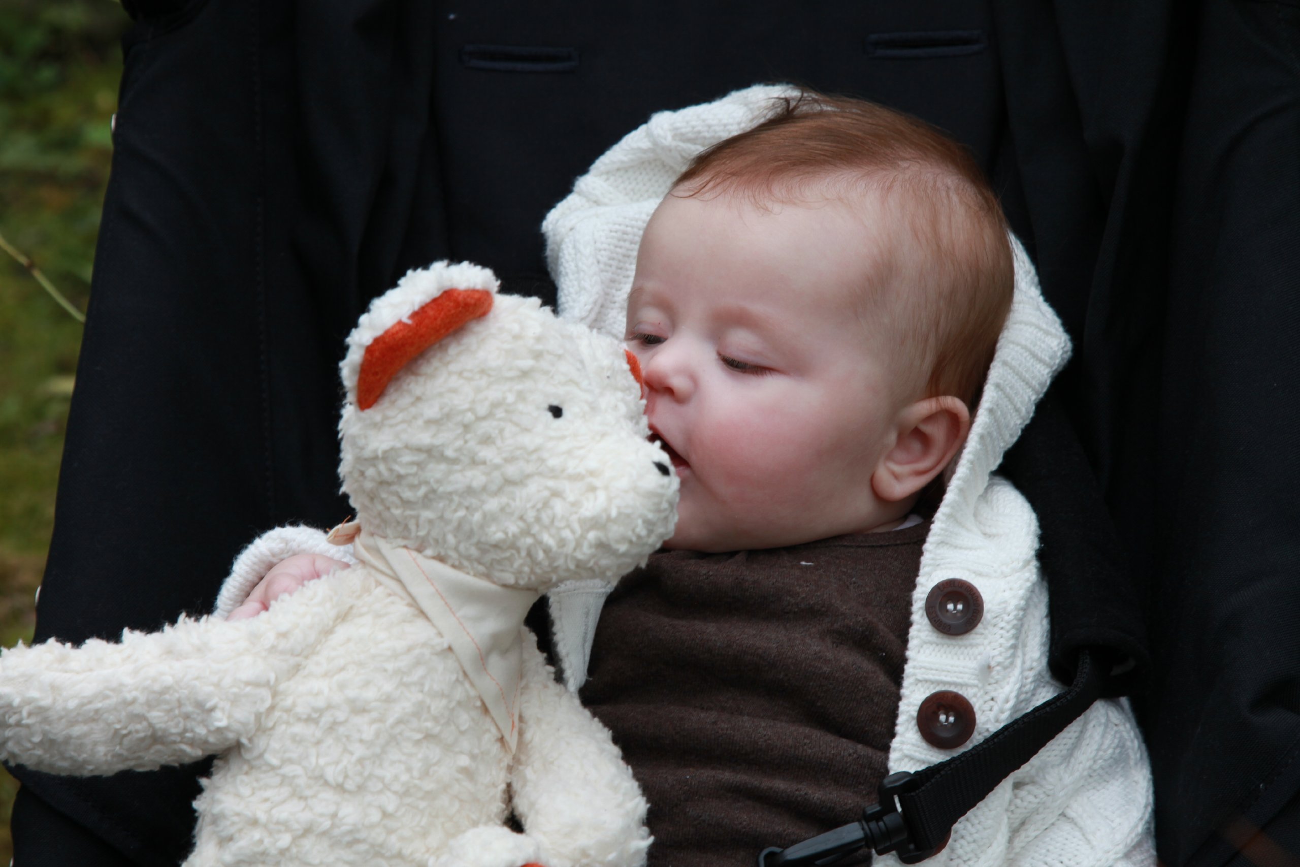 Efie gioco & peluche Teddy con fazzoletto, biologico, 100% Made in Germany