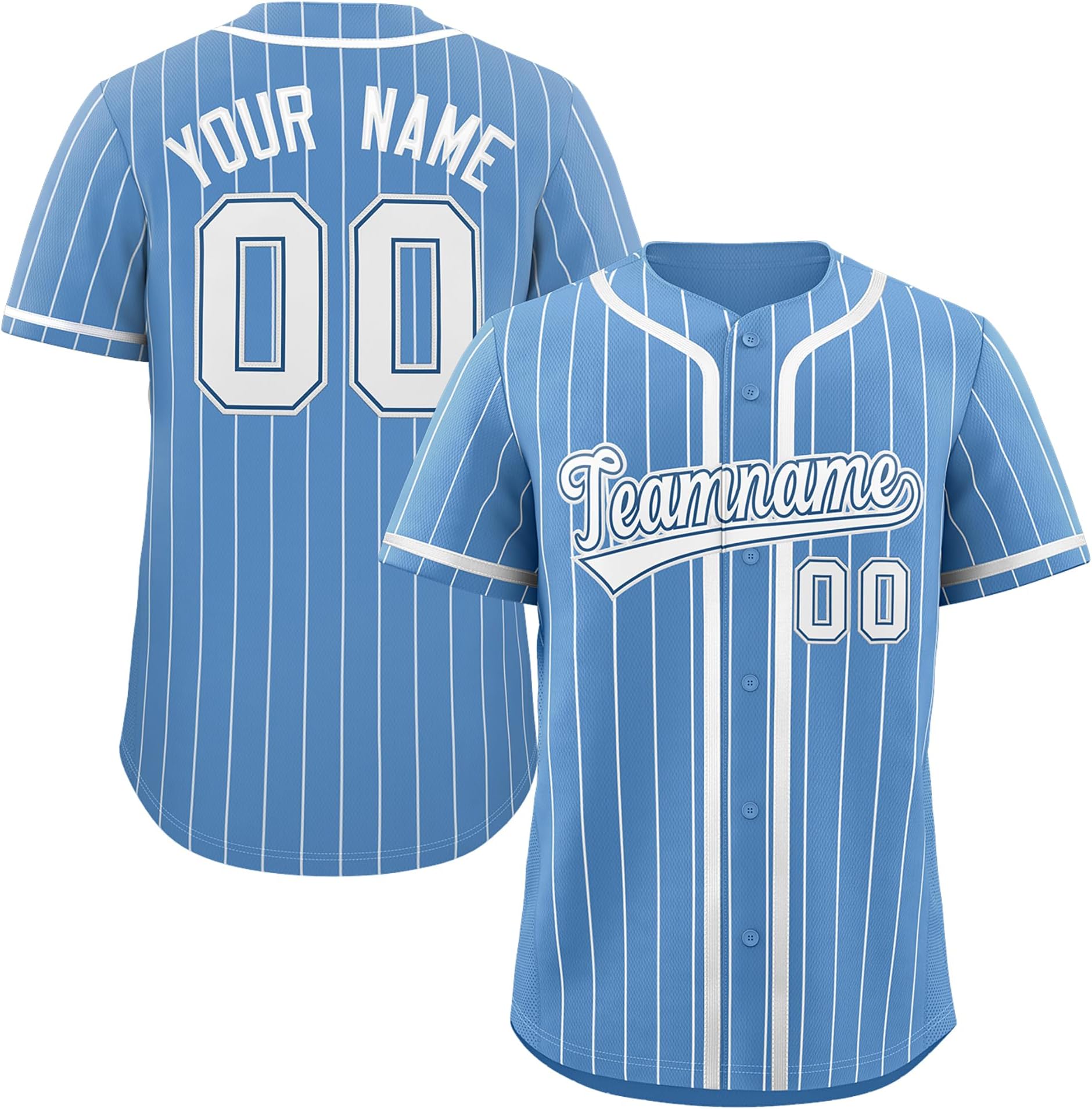 Custom Pinstripe Baseball Jersey Hipster Hip Hop Sports Shirts Personalized Team Name Number for Men Women Youth