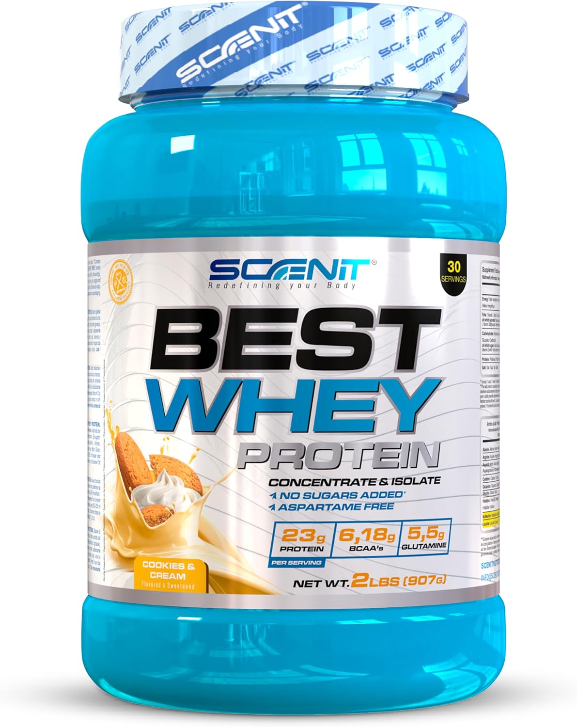 Scenit Redefining your Body Best Whey Protein - 908 g - Eiweißpulver - 100% Whey