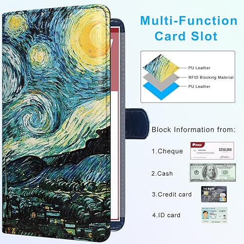 Miniatura 3 de ACdream Checkbook Cover, Leather RFID Blocking Check Book Wallet