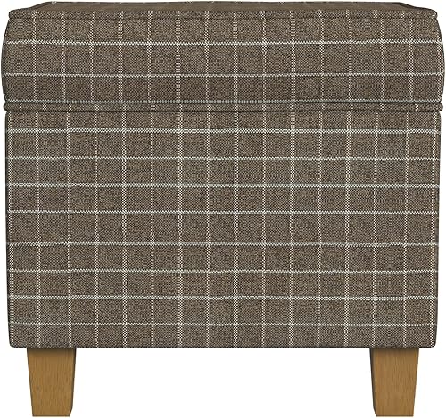 Miniatura 103 de HomePop Decoración del hogar | K7342-F2236 | Otomana clásica cuadrada de almacenamiento con tapa abatible | Otomana con almacenamiento para sala de