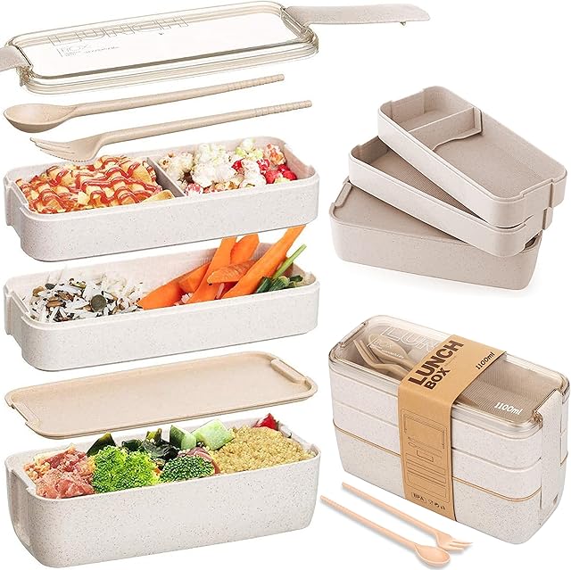 Lunch Box Bento Box (UK Company) Food Containers 4 Compartments