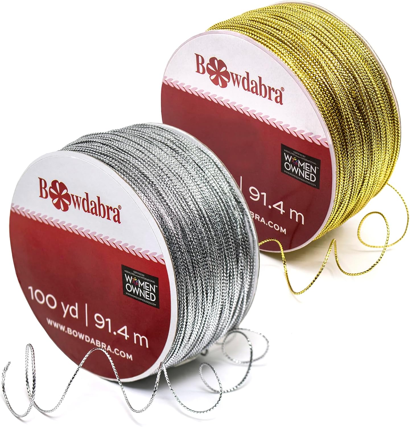 Morex Ribbon Bowdabra Combo - 400 ft Wire, 200 ft Gold and 200 ft Silver, Bow Wire
