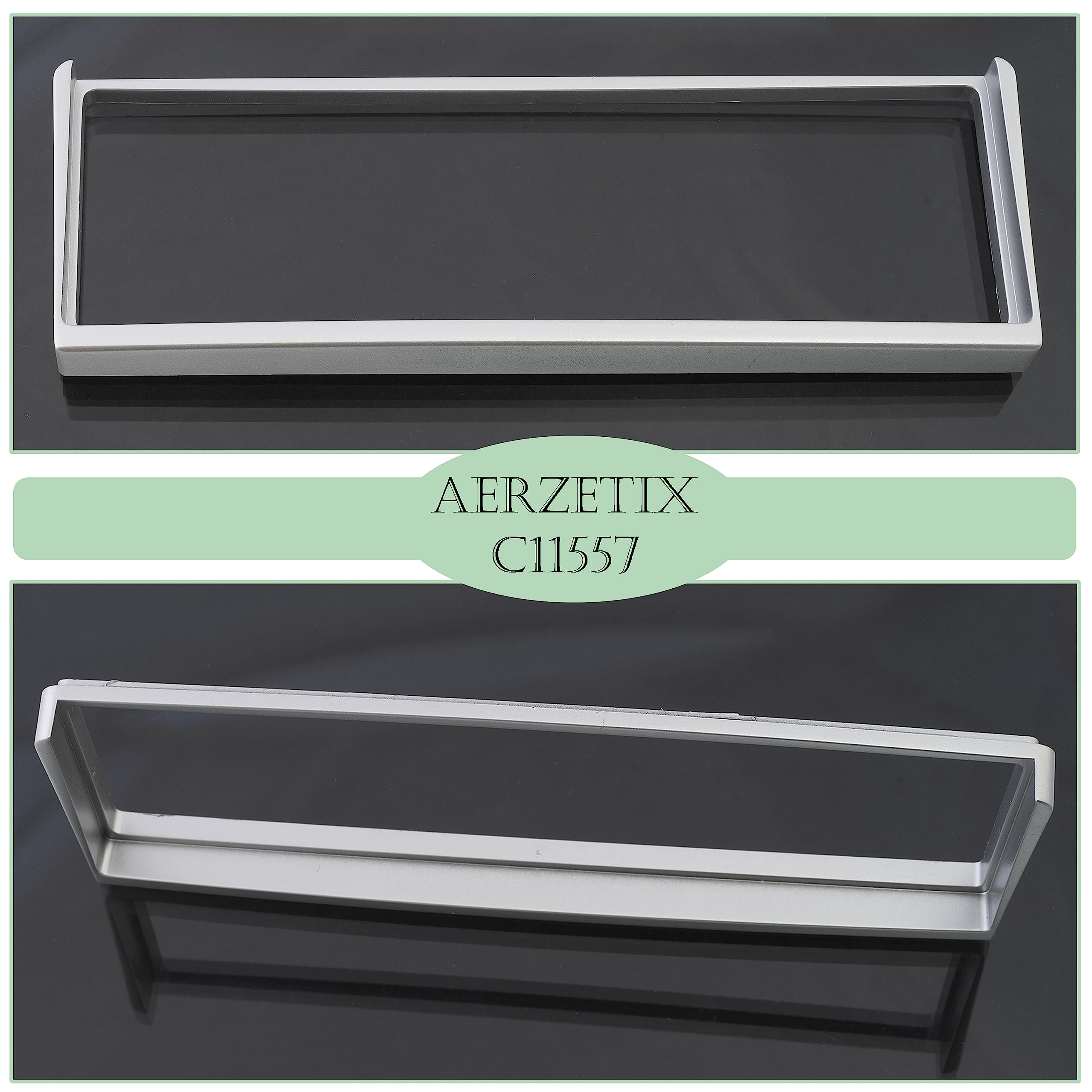 AERZETIX - C11557 - Mascherina telaio adattatore 1 DIN per autoradio - copertura in plastica - compatibile con Alfa Romeo 156 2001+
