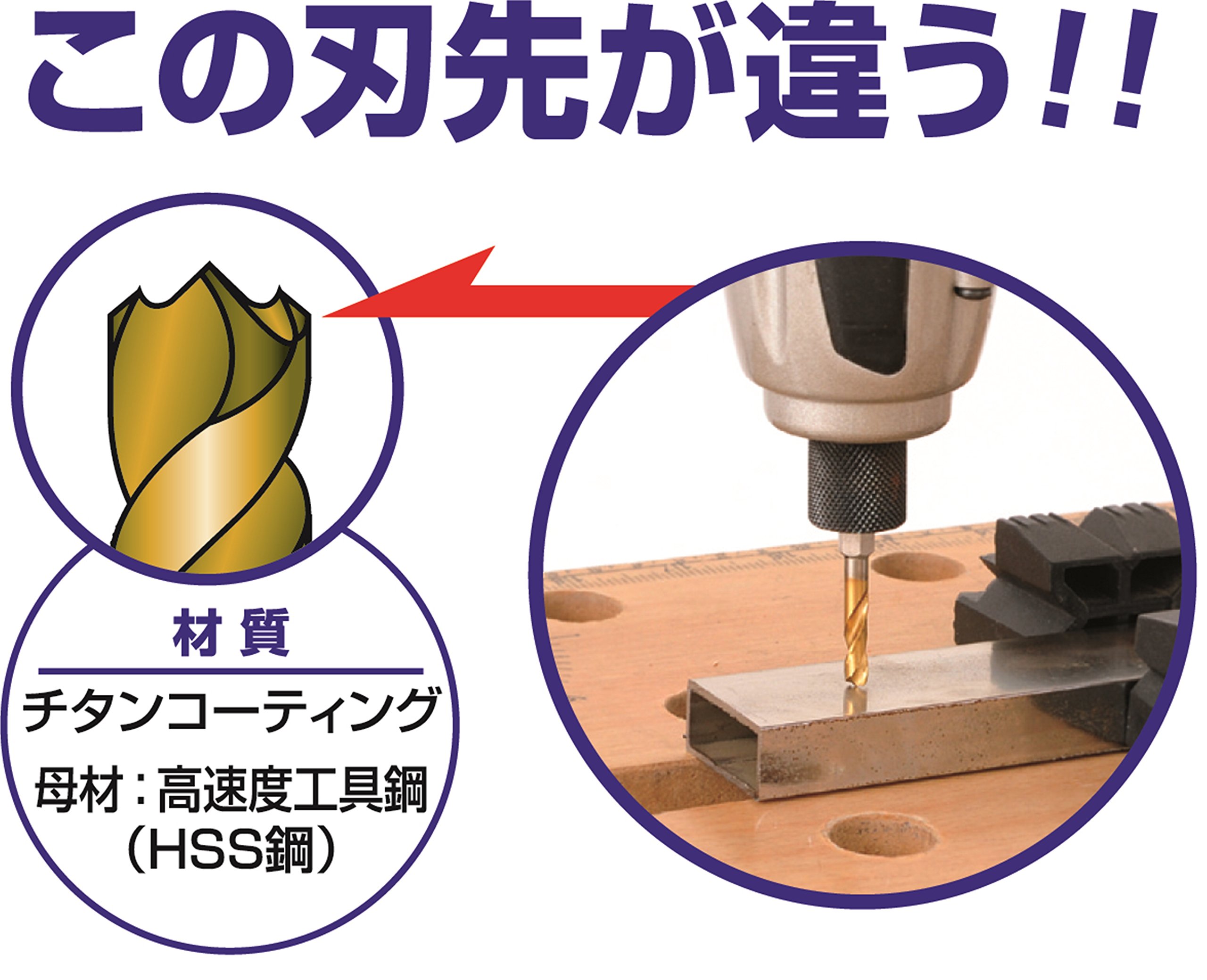 りゅ Amazon | イチネンアクセス RELIEF(リリーフ) 鉄工ドリル 2本組 六角軸