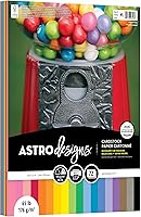 Astrobrights Neenah Astrodesigns Cardstock 8.5x11" 72 Sheets - 18 Bold Vivid Colors for Crafts, Planners & Projects