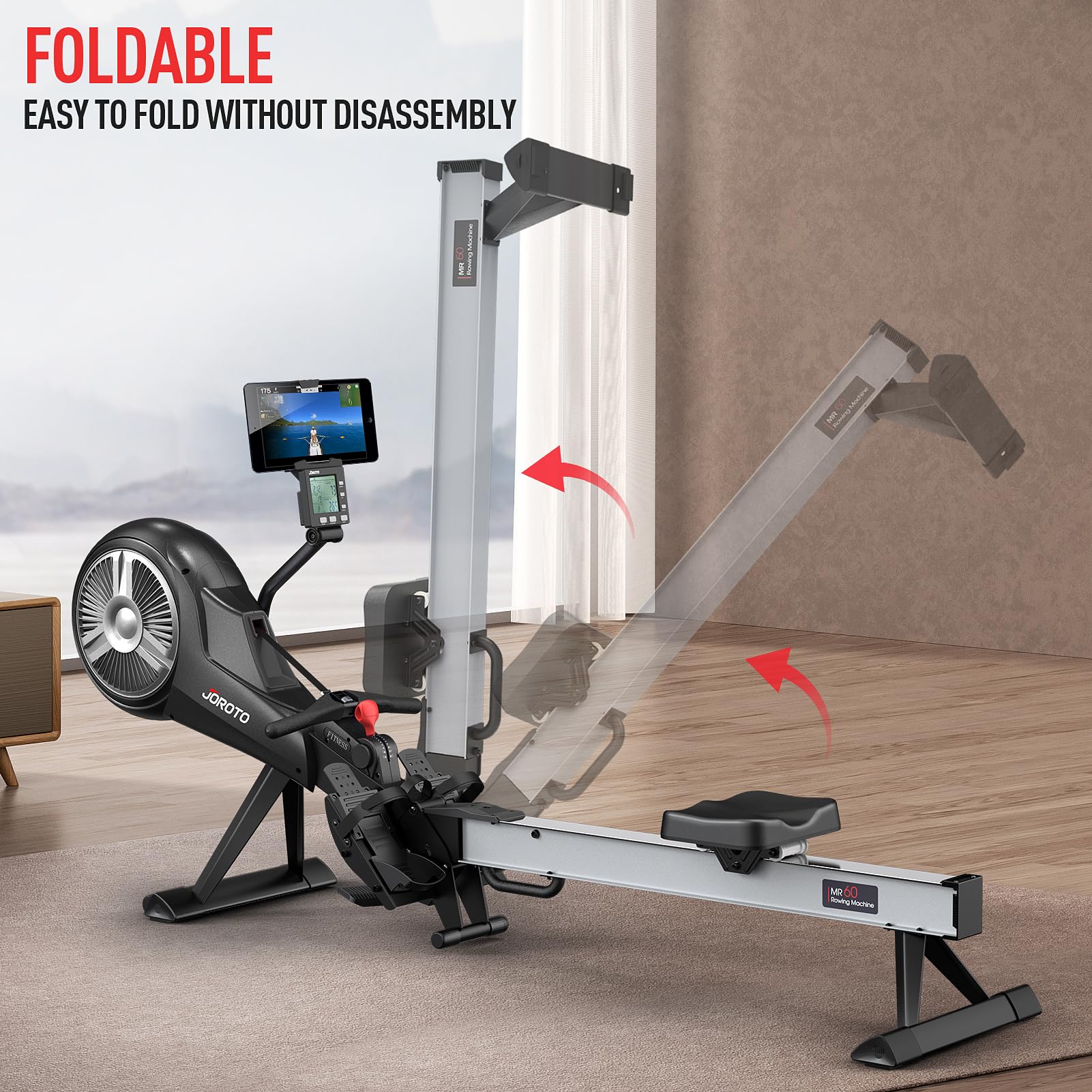 Amazon.com : JOROTO Rowing Machines for Home, Air Magnetic