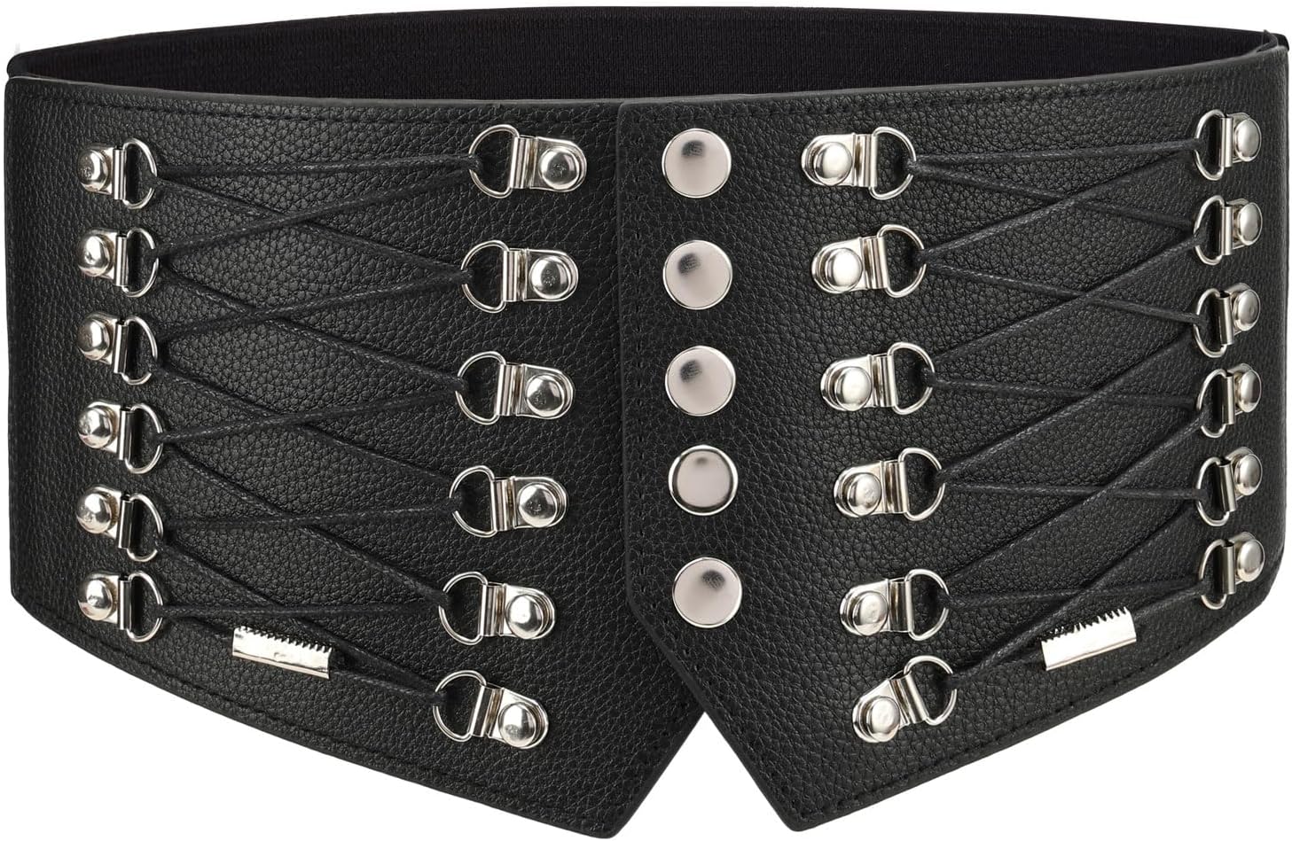 Corset Belts for Women Wide Elastic Tie Cinch Belt Vintage Renaissance Gothic Waspie Belt for Dresses