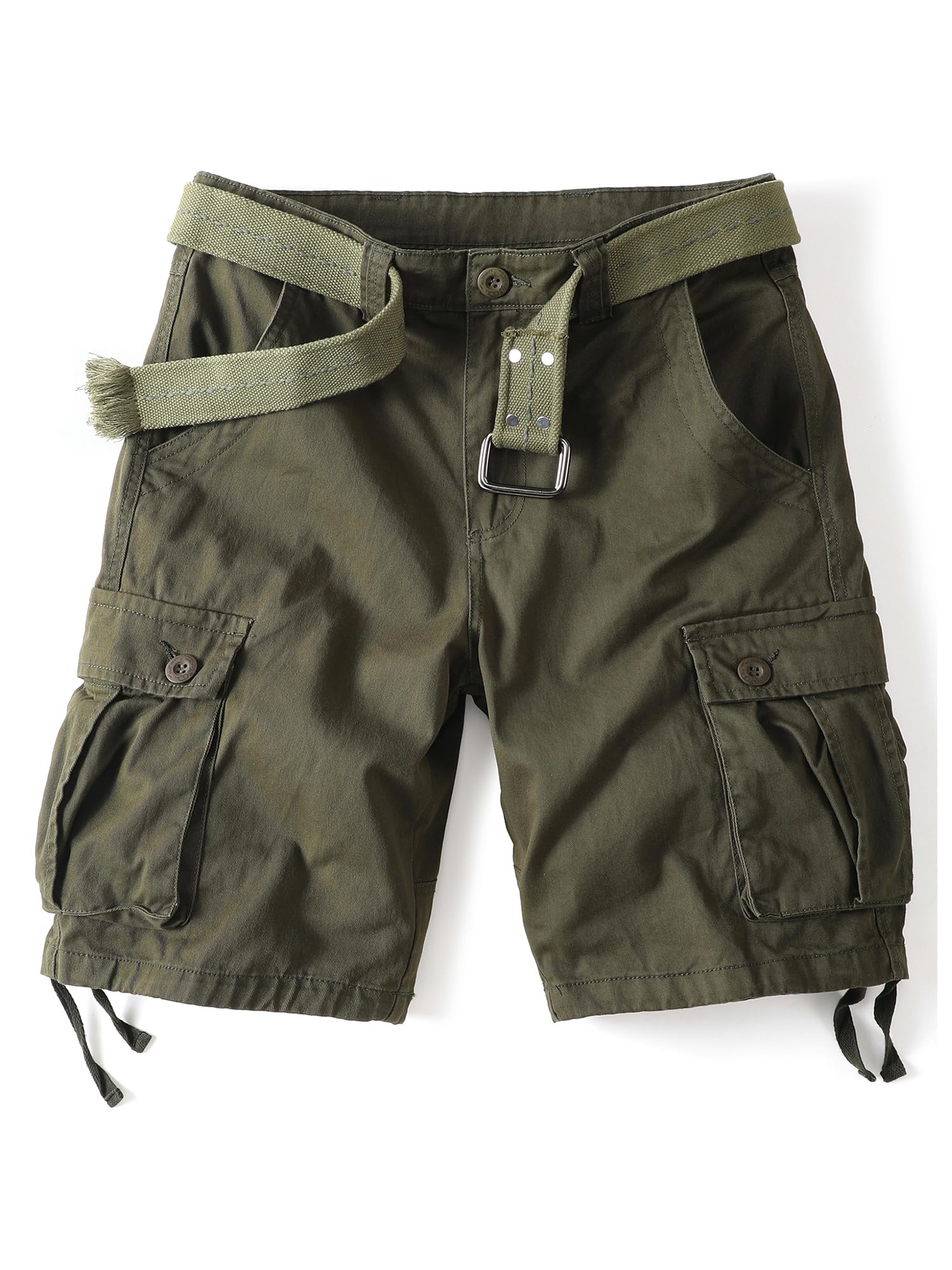 AKHIKING Mens Camo Cargo Shorts Wild Outdoor - Cotton Relaxed Fit Utility Multi-Pocket Shorts