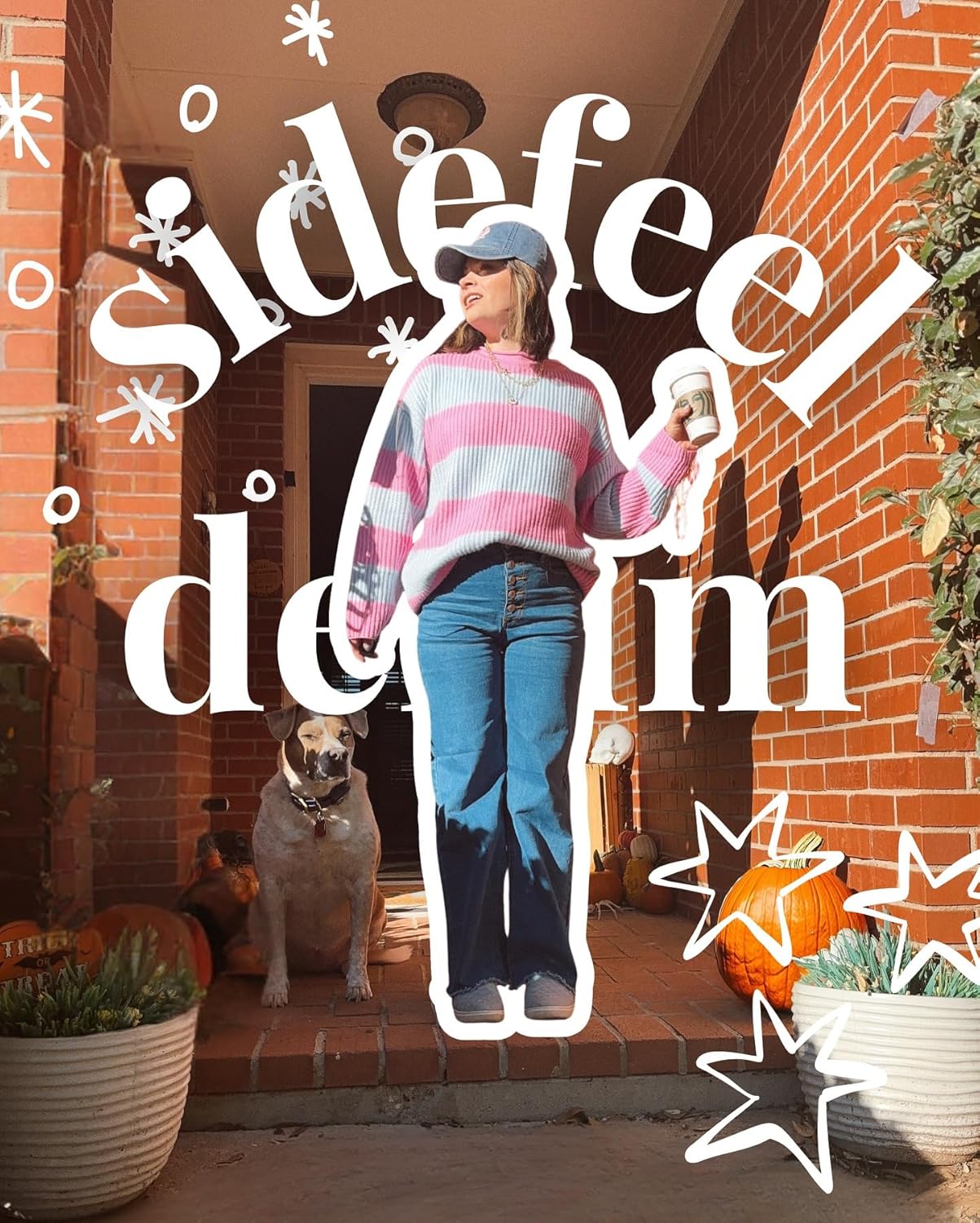 Sidefeel Womens Wide Leg Jeans High Waisted Straight Leg Stretchy Trendy Button Fly Raw Hem Denim Pants - Image 4