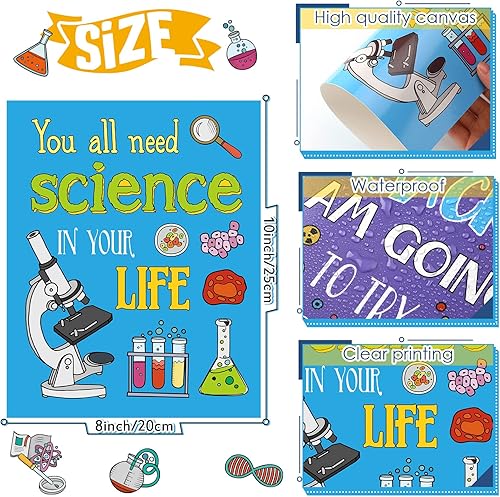 Miniatura 2 de Seajan 12 pósteres de ciencia para aula, póster de química positiva, póster de ciencia para aula, decoración de aula, pintura para pared, escuela
