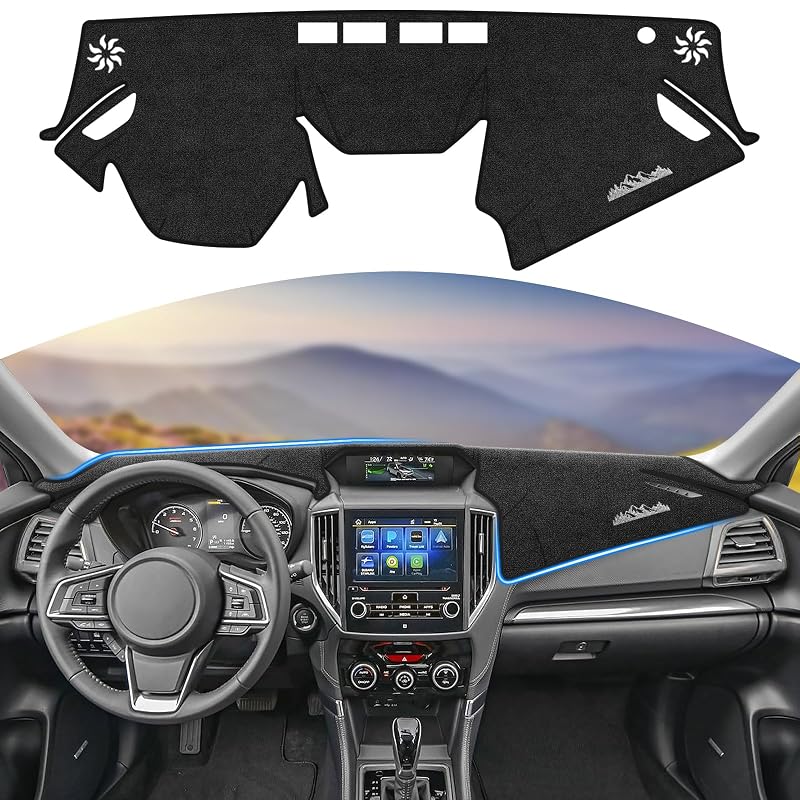 Capa para Painel Subaru Forester 2019–2024 em Suede com Base Antiderrapante YIZHUOMY