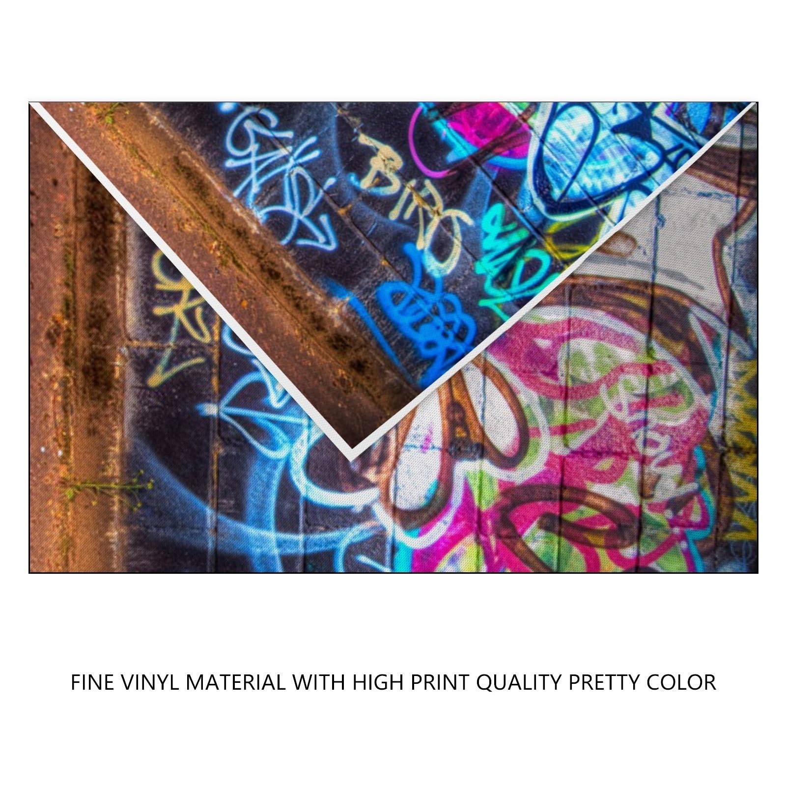 YongFoto 3,5x2,5m Vinyl Toile de Fond Mur de Graffiti Urbain Rue Abstrait Art La Peinture Fond Décors Studio Photo Portrait Enfant Video Fete Mariage Photobooth Photographie Accesorios