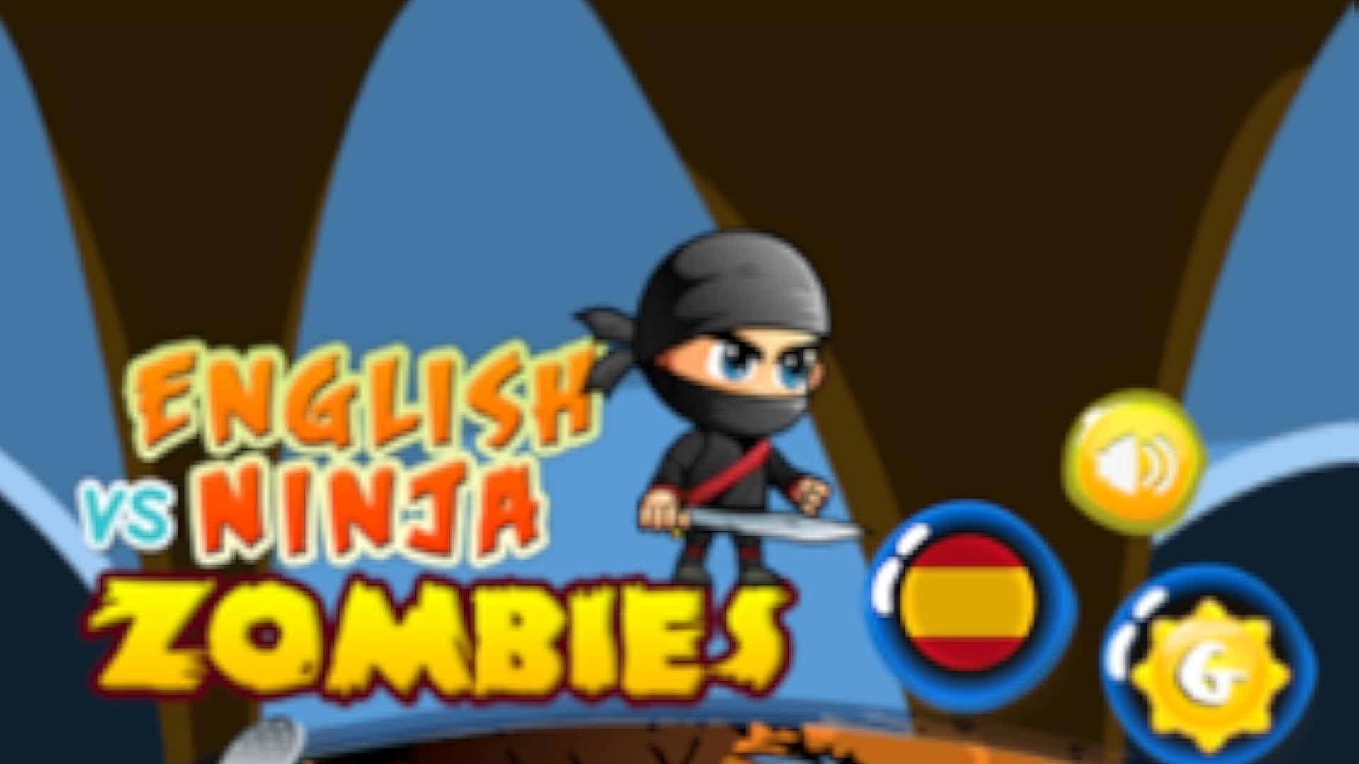 Ninja vs Zombies Spanish Word Game, Words Puzzle Adventure App on