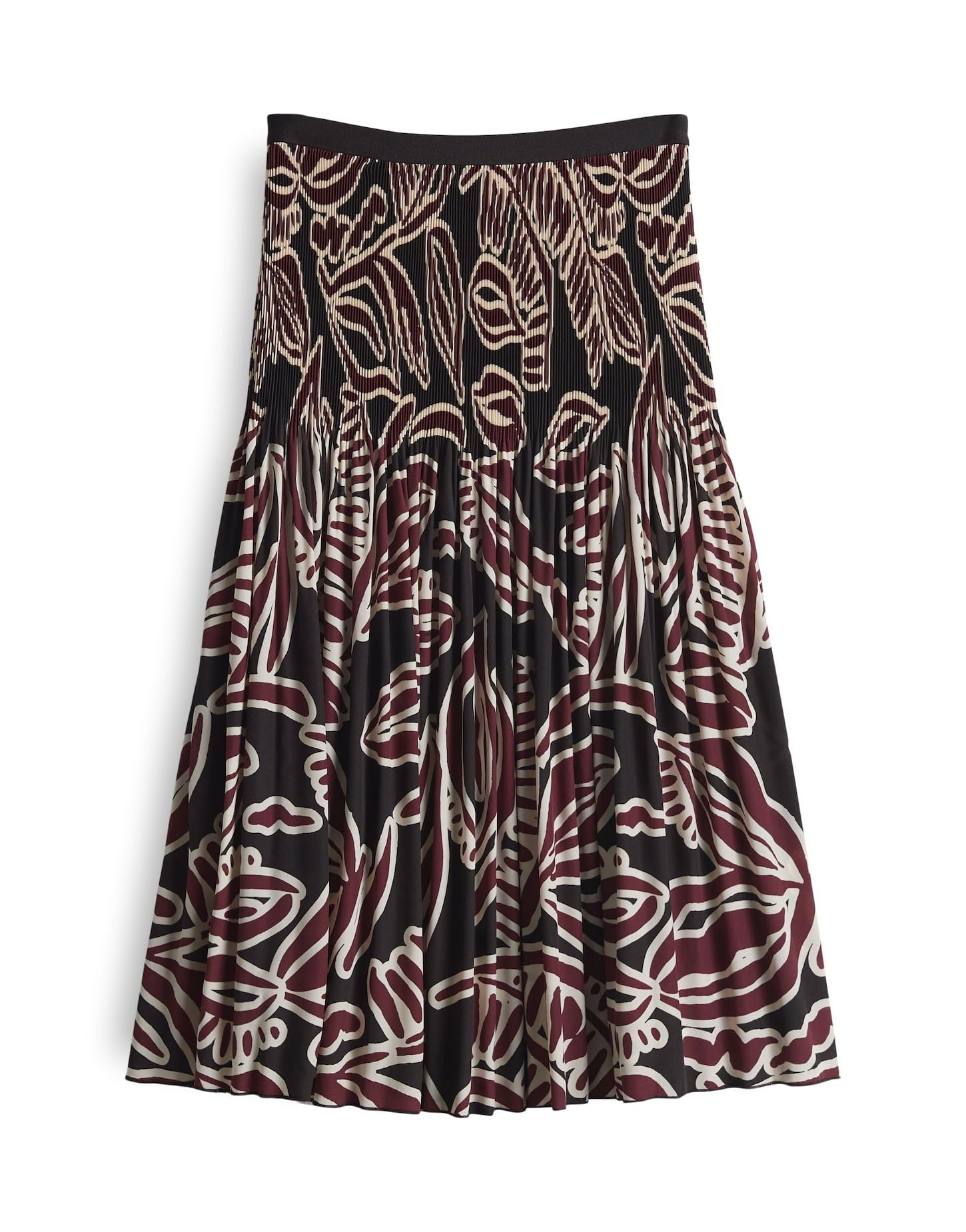 OPUS Damen Midirock | Plisseerock RIBANE Tropical mit Komfortbund
