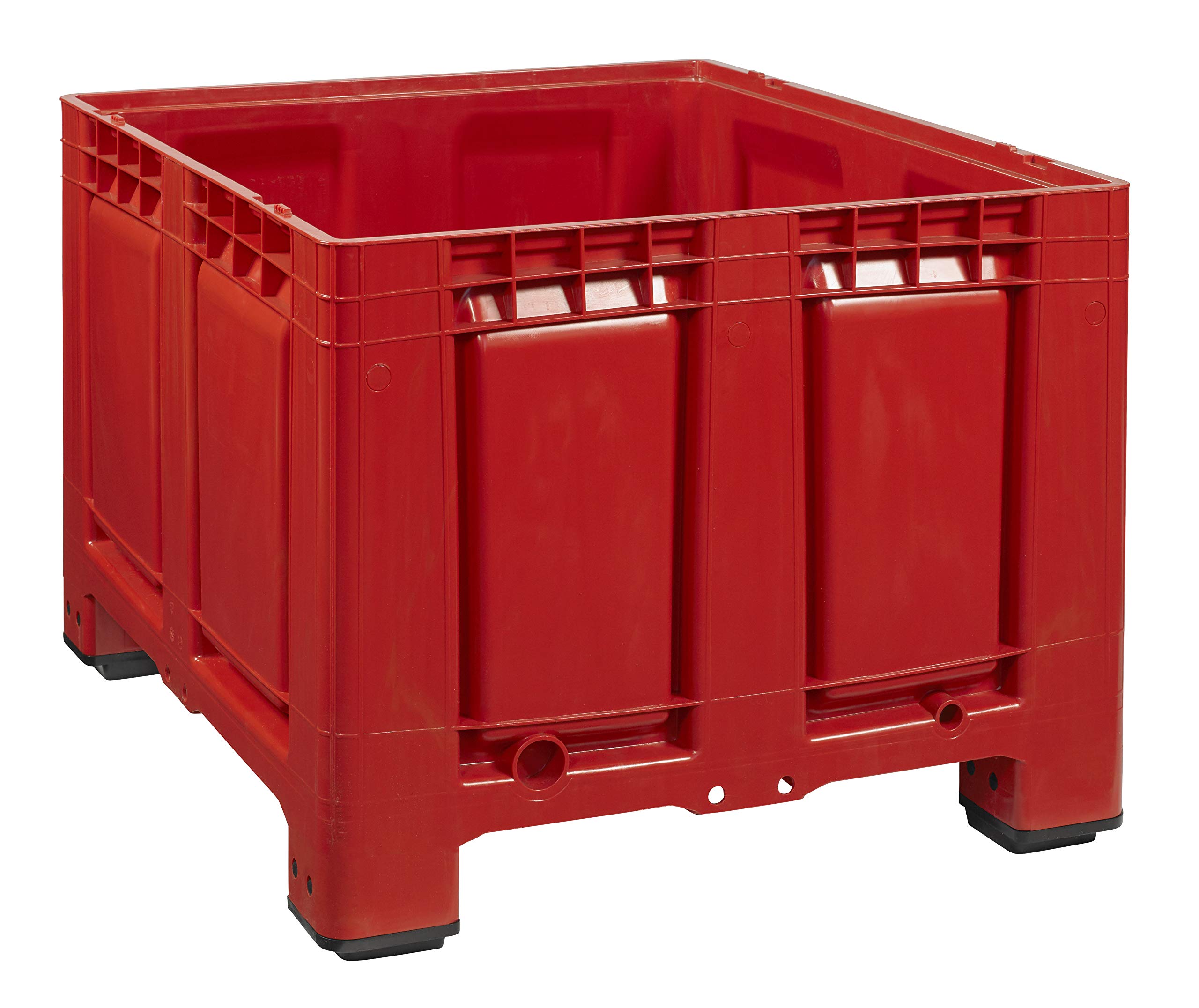 Palettenbox LxBxH: 1200 x 1000 x 790 mm geschlossen mit 4 Füße in rot
