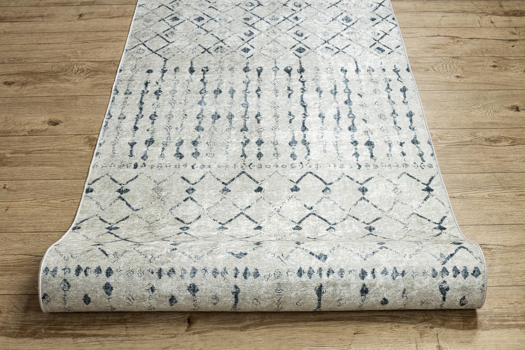 rugsx Passatoia antiscivolo LOTUS OASIS 43570 Boho beige - Lavabile - 60x240 cm - Runner per corridoio e cucina