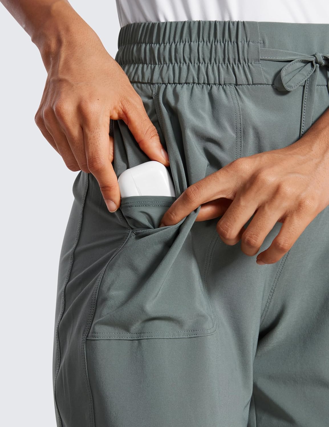 CRZ YOGA Lightweight Capri for Women 23" Cropped Casual Lounge Work Athletic Travel Pants with Pockets Quick Dry Summer - Image 3