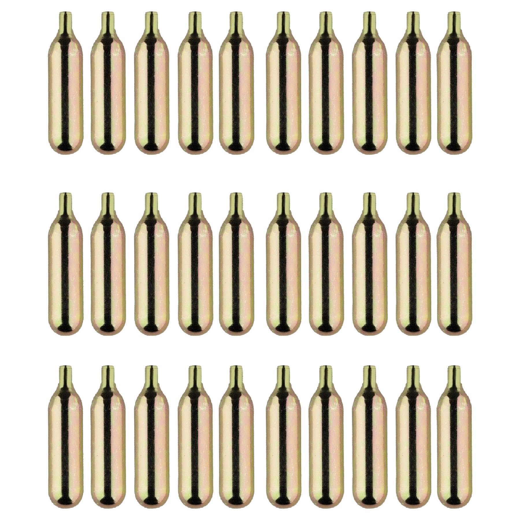 Laxzo ® CO2 Cartridge 12g Gas Canisters Non-Threaded Gas Capsule For Inflator, Airsoft Guns, Pistol, Cycling, Tires, & Bike Pump & CO2 Airsoft Accessories 30PCS