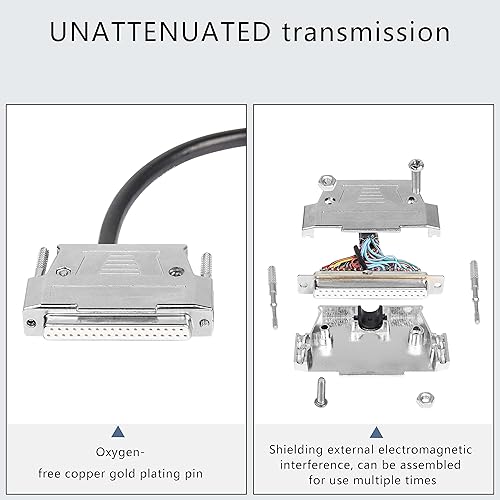 Miniatura 4 de XMSJSIY DB37 Adaptador de conector serie de 37 pines, cable de extensión serie de 37 pines sin soldadura, cable de repuesto con cable desnudo -