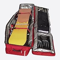 Vista 5 de D900 - Bolsa acolchada de snowboard con ruedas para viajes aéreos, impermeable de 71 pulgadas, gran capacidad para esquís/tablas de snowboard