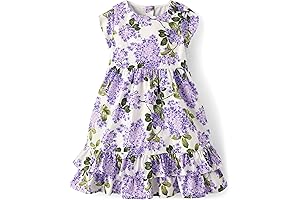 Girls' Easter Dress, Toddler Short Sleeve Dressy Special Occasion Dresses