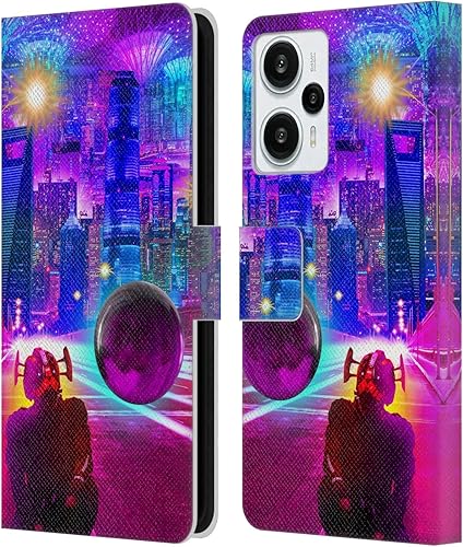 Head Case Designs Officially Licensed Dave Loblaw Synthwave Street Sci-Fi and Surreal Leather Book Wallet Case Cover Compatible with Xiaomi Redmi