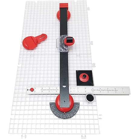 Beetle Bits: Effortless Geometric Glass Cutting with Waffle Grid and Flying Beetle Cutter - USA-Made