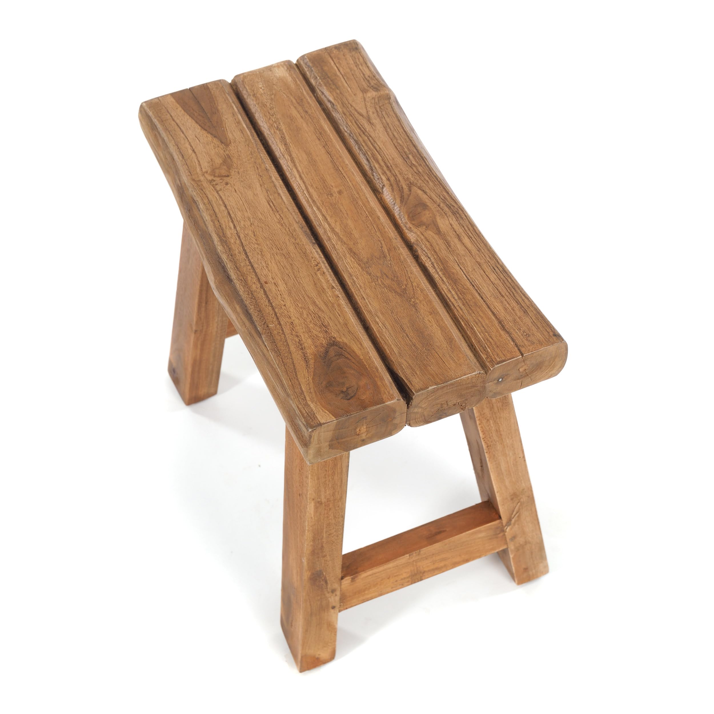 DESIGN DELIGHTS TOBOURET En Bois Rustico | 52x50 Cm (HxL), Acajou Et Teck | Tabouret De Siège, Tabouret Dappoint, Tabouret Rustique En Bois, Tabouret Pour Plantes