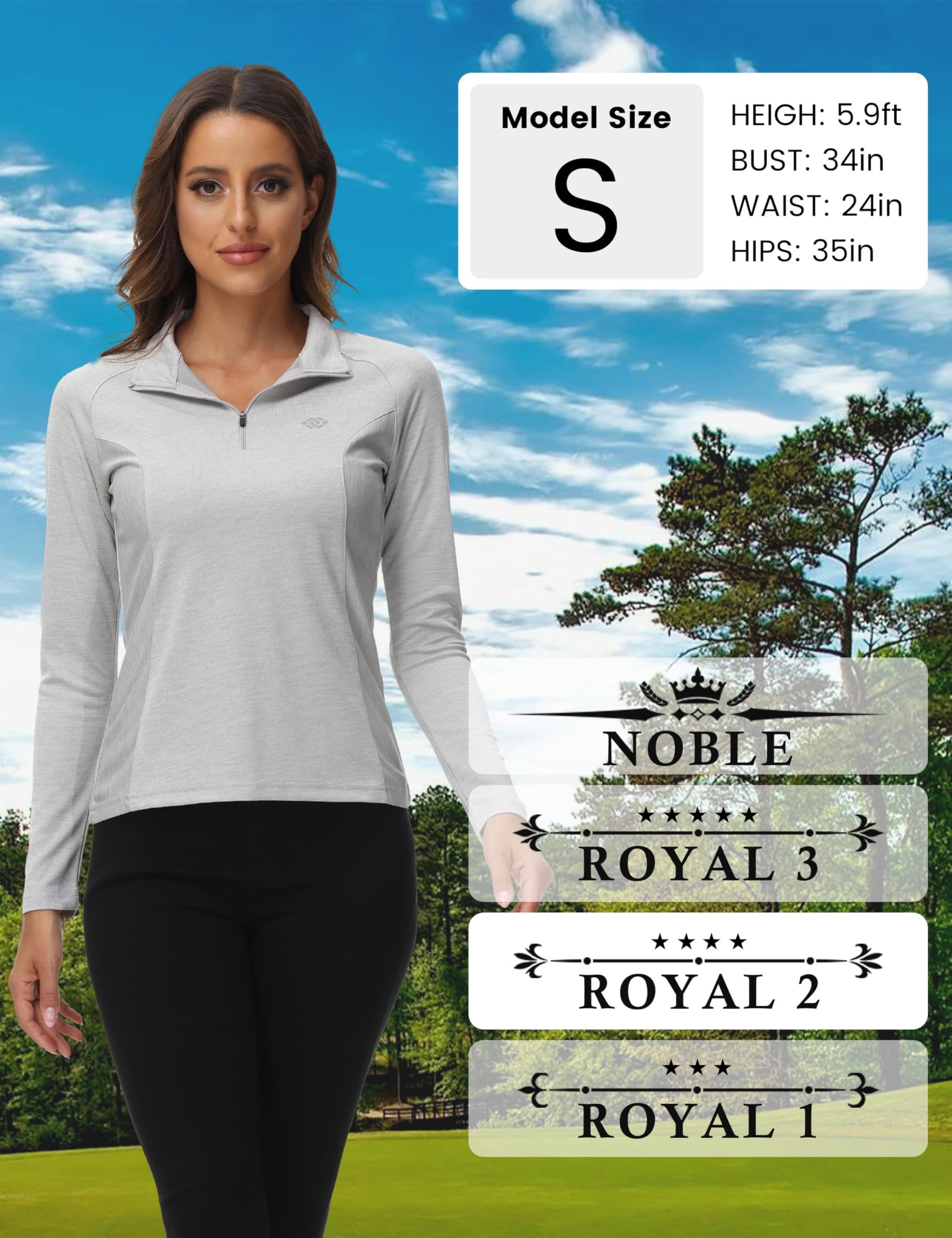 Mujer Deportiva Camiseta de Manga Larga Secado Rápido Fitness Invierno Golf Tops